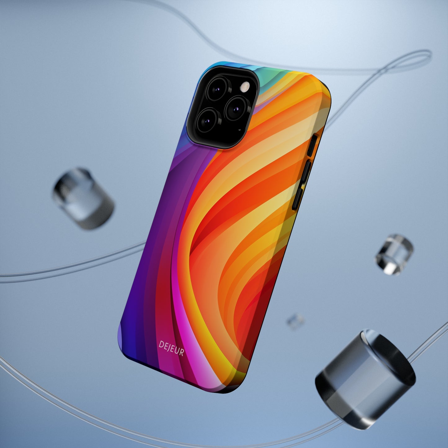 Rainbow Waves - iPhone MagSafe Tough Case