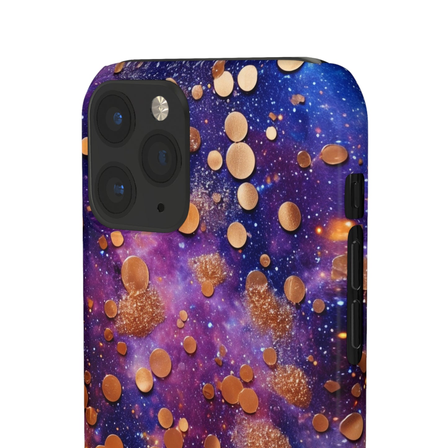 Cosmic Glitter Circles - iPhone Snap Case