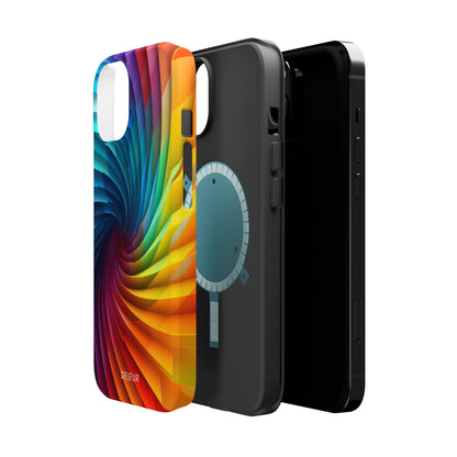 Rainbow Spiral - iPhone MagSafe Tough Case