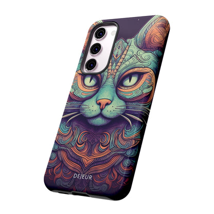 Intricate Aqua Cat - Samsung Galaxy Tough Case