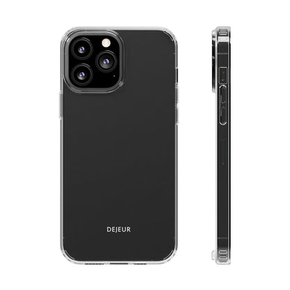 Dejeur Clear iPhone Case - White Text