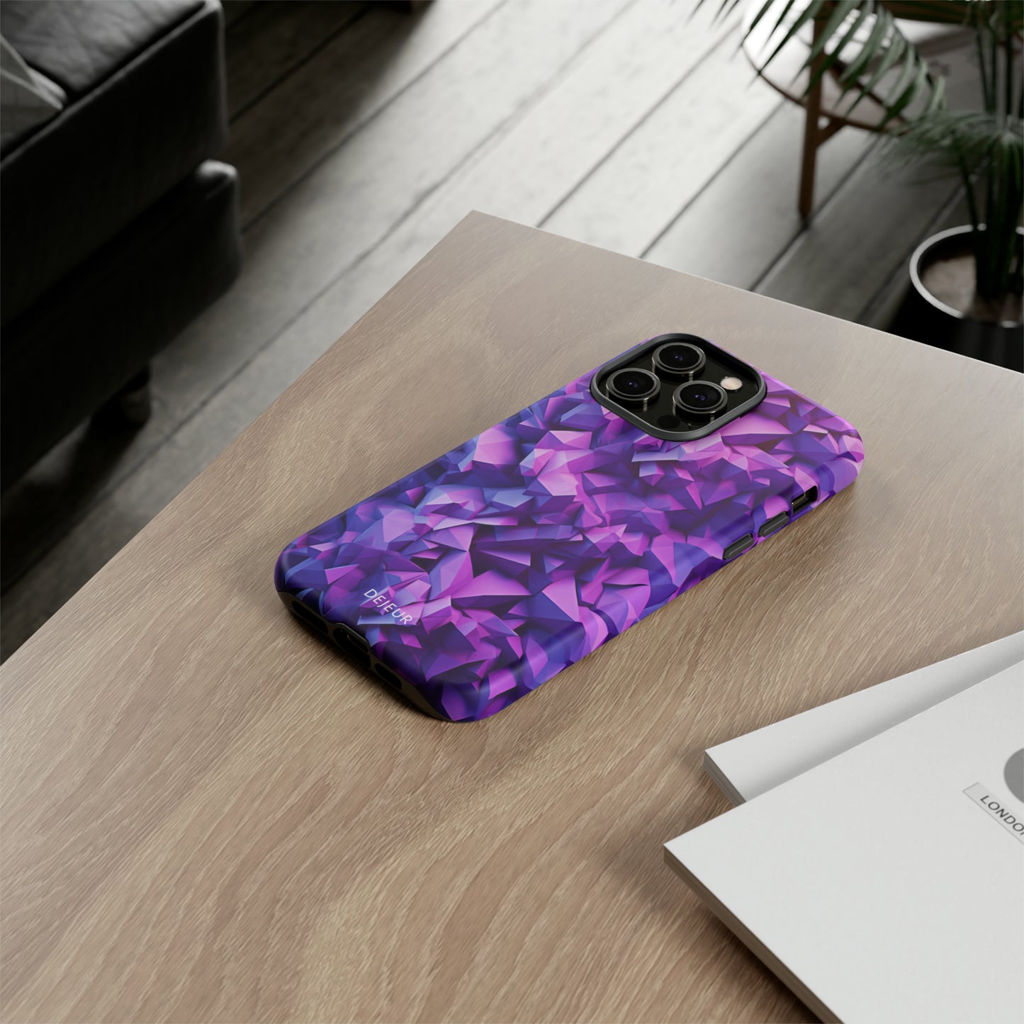 3D Purple Pattern - iPhone Tough Case