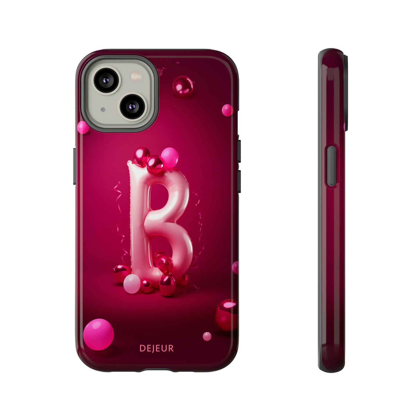 B Pink Party Balloons - iPhone Tough Case