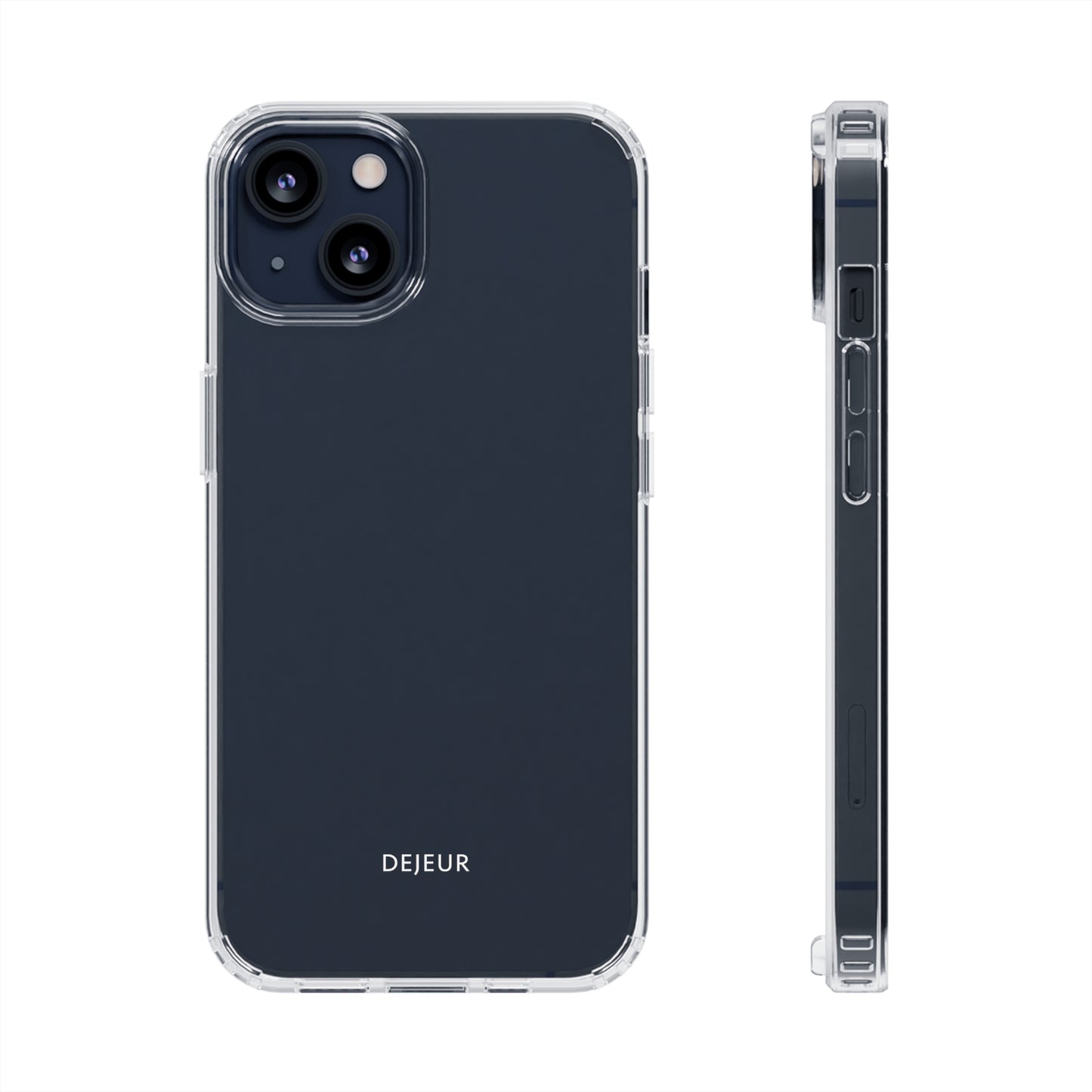 Dejeur Clear iPhone Case - White Text