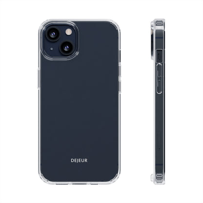 Dejeur Clear iPhone Case - White Text