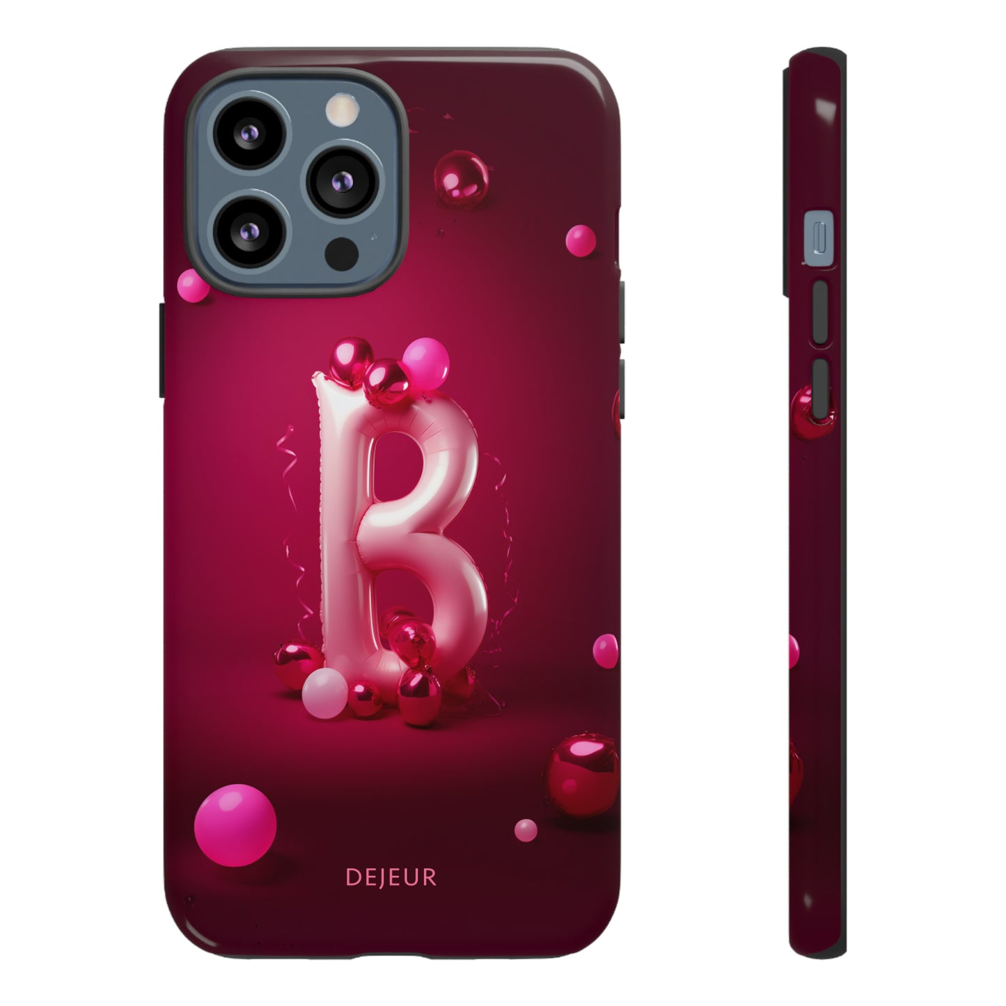 B Pink Party Balloons - iPhone Tough Case