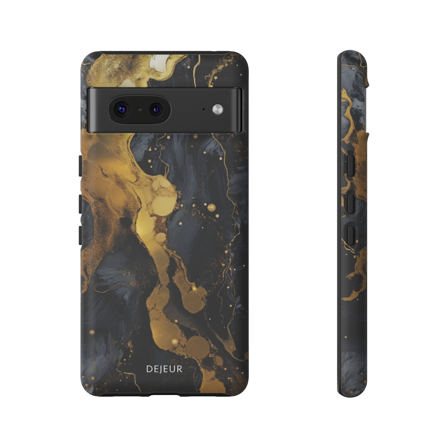 Metallic Gold Dark Marble - Google Pixel Tough Case