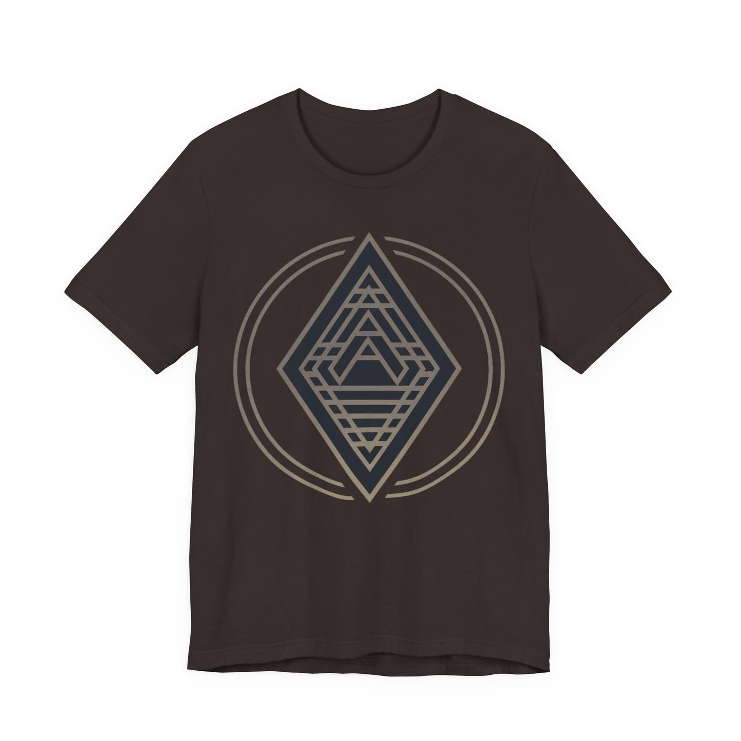 Diamond Art Deco Emblem Gold Circular Frame - Men's T-Shirt