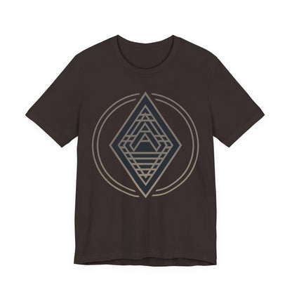 Diamond Art Deco Emblem Gold Circular Frame - Men's T-Shirt