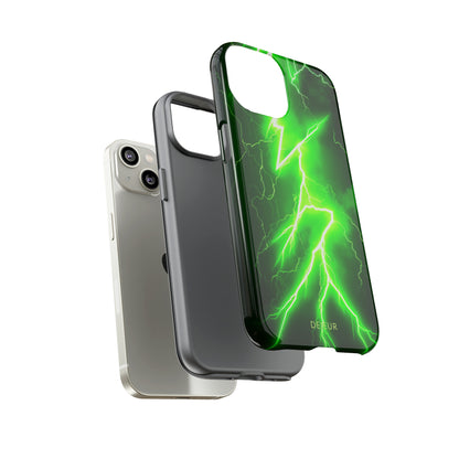 Neon Green Lightning - iPhone Tough Case