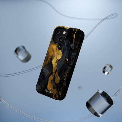 Metallic Gold Dark Marble - iPhone MagSafe Tough Case