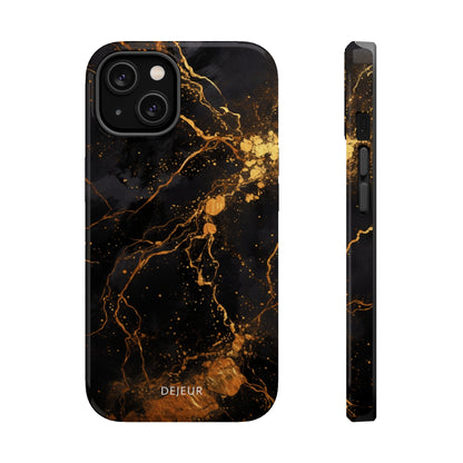 Dark Gold Amber Marble - iPhone MagSafe Tough Case