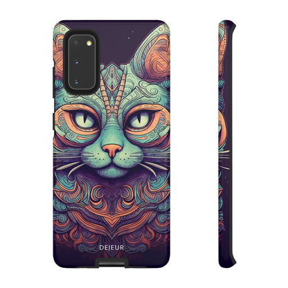 Intricate Aqua Cat - Samsung Galaxy Tough Case