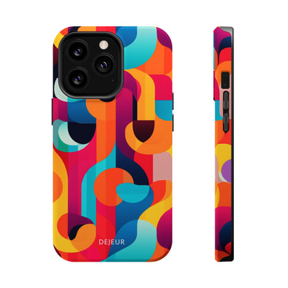 Curved Abstract Shapes - iPhone MagSafe Tough Case