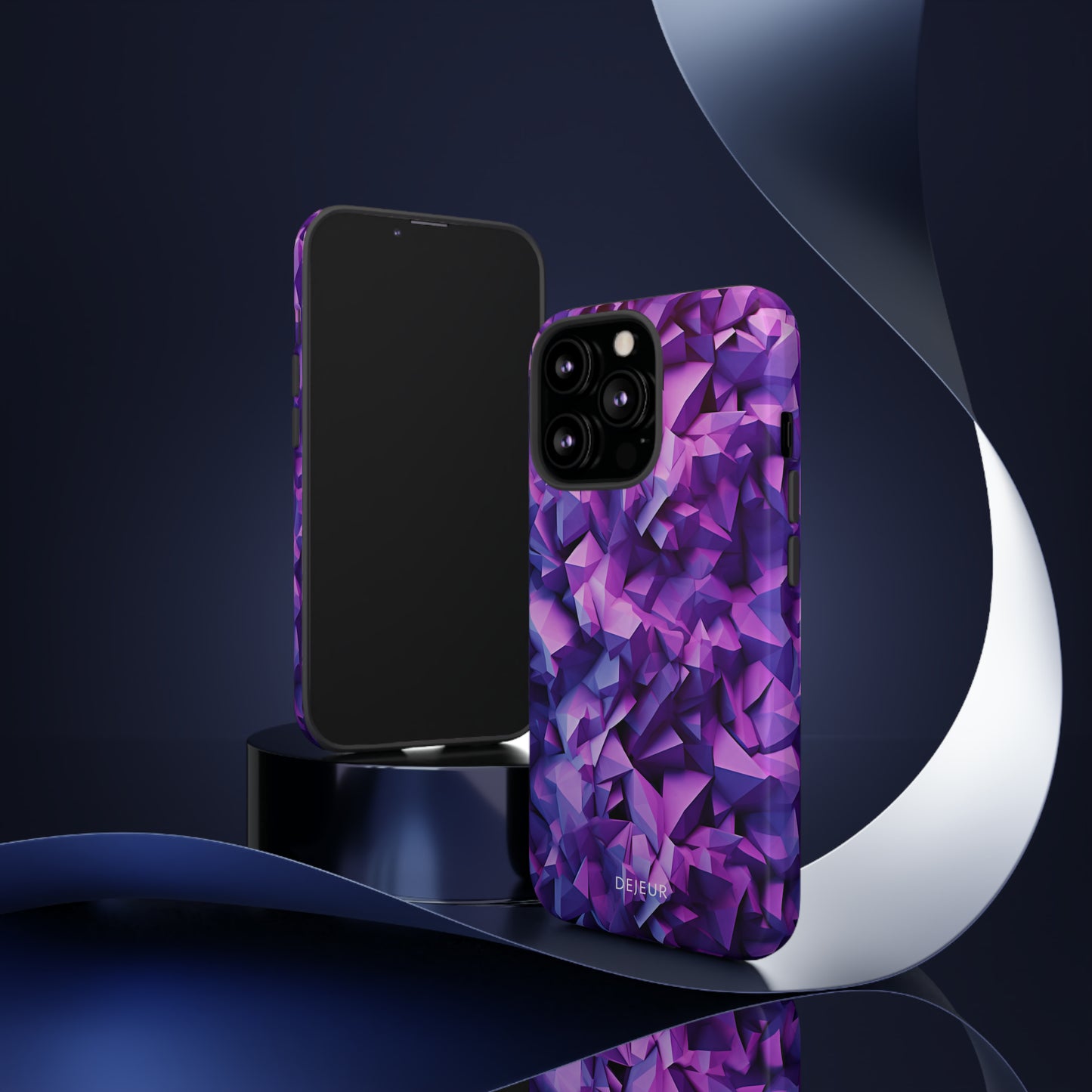 3D Purple Pattern - iPhone Tough Case