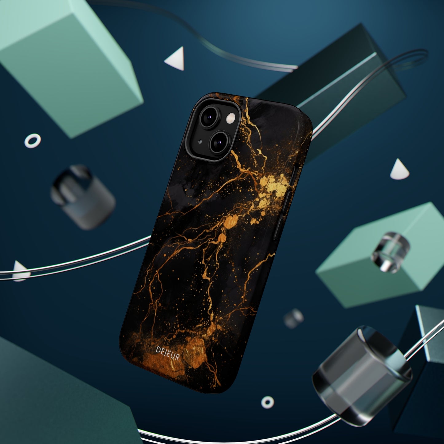 Dark Gold Amber Marble - iPhone MagSafe Tough Case