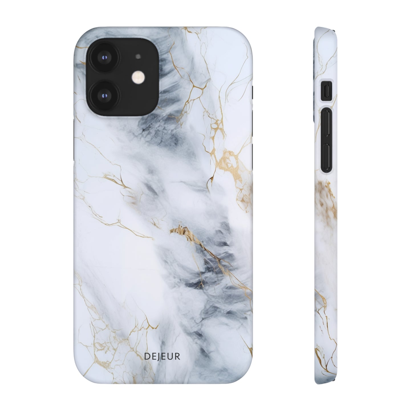 White Gold Marble - iPhone Snap Case