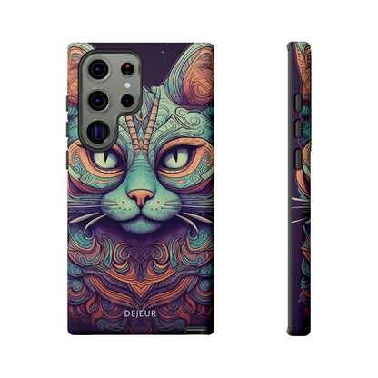 Intricate Aqua Cat - Samsung Galaxy Tough Case