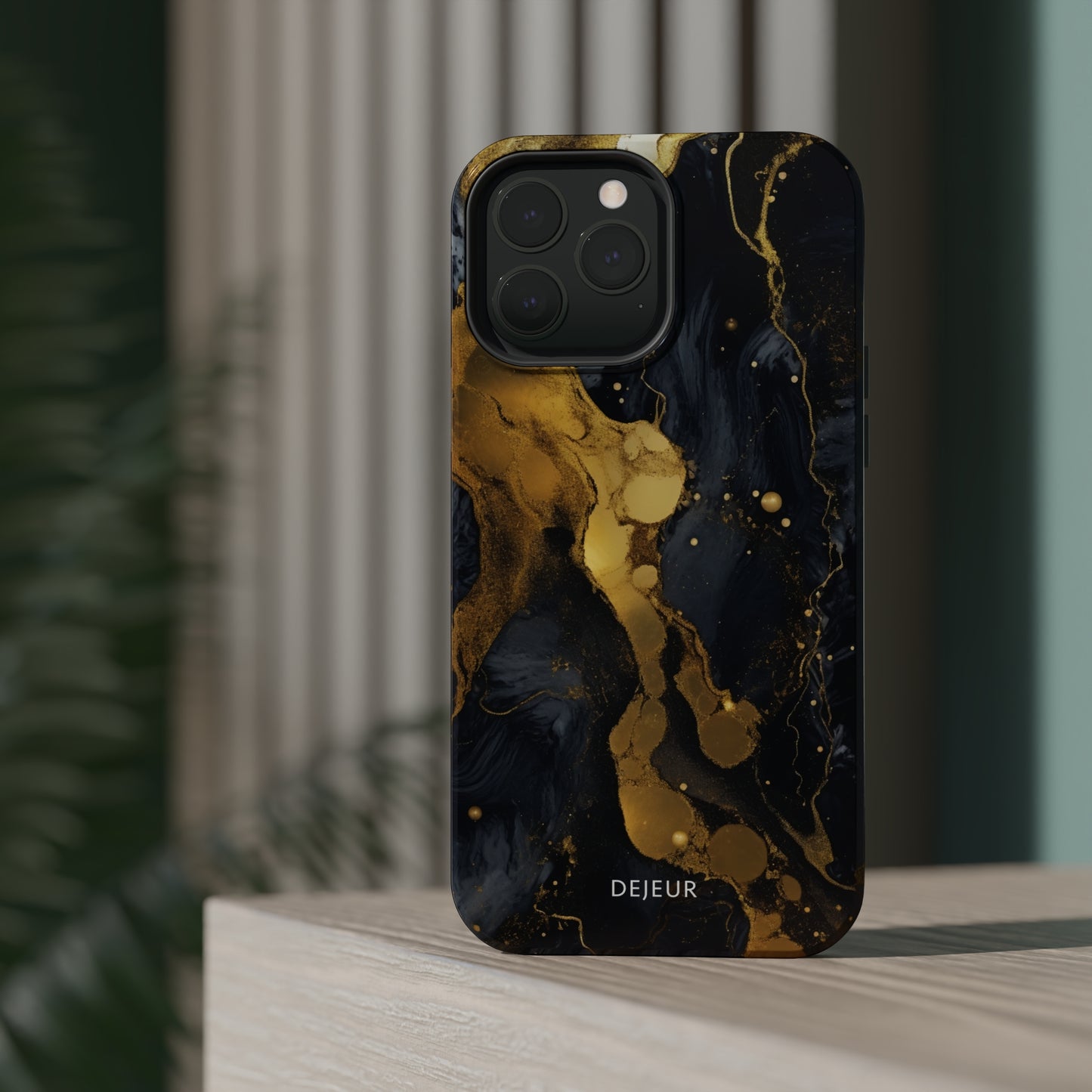 Metallic Gold Dark Marble - iPhone MagSafe Tough Case