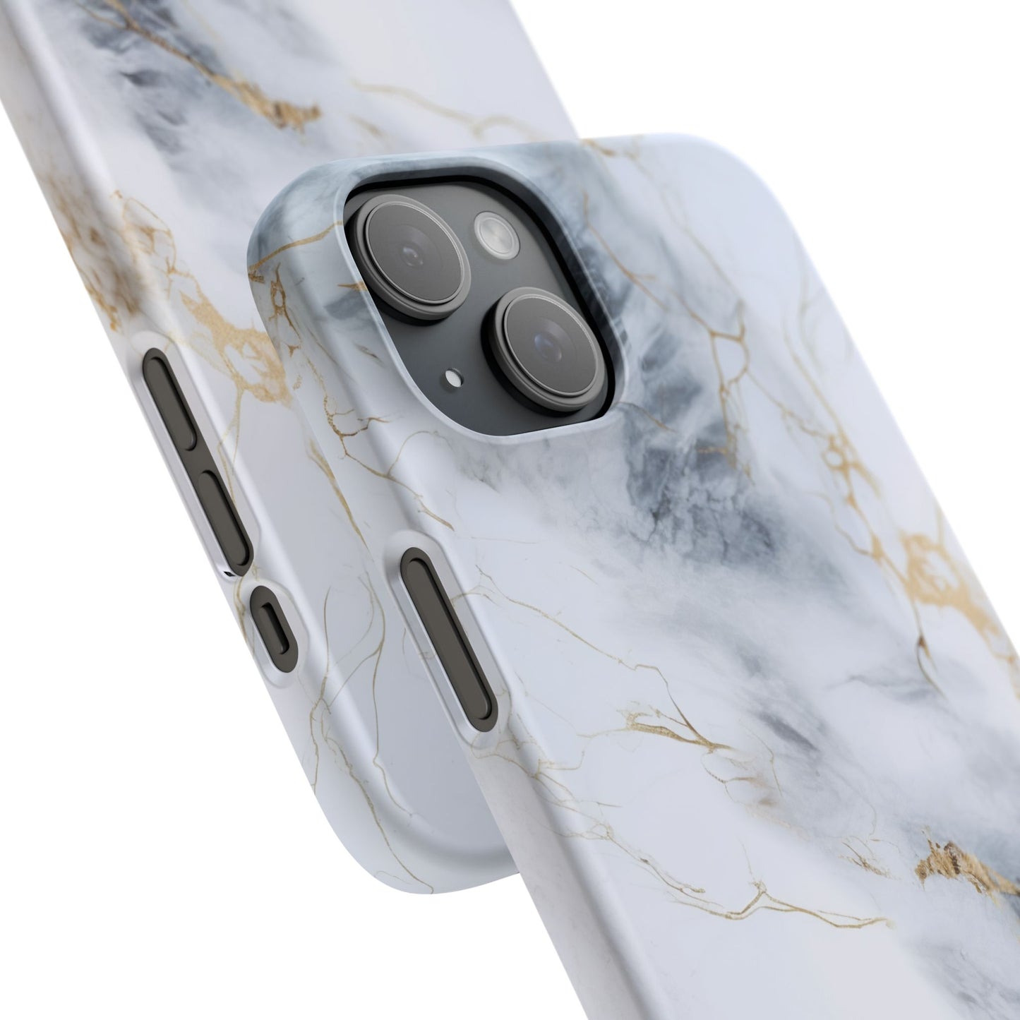 White Gold Marble - iPhone Snap Case