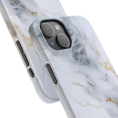 White Gold Marble - iPhone Snap Case