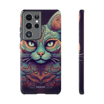 Intricate Aqua Cat - Samsung Galaxy Tough Case