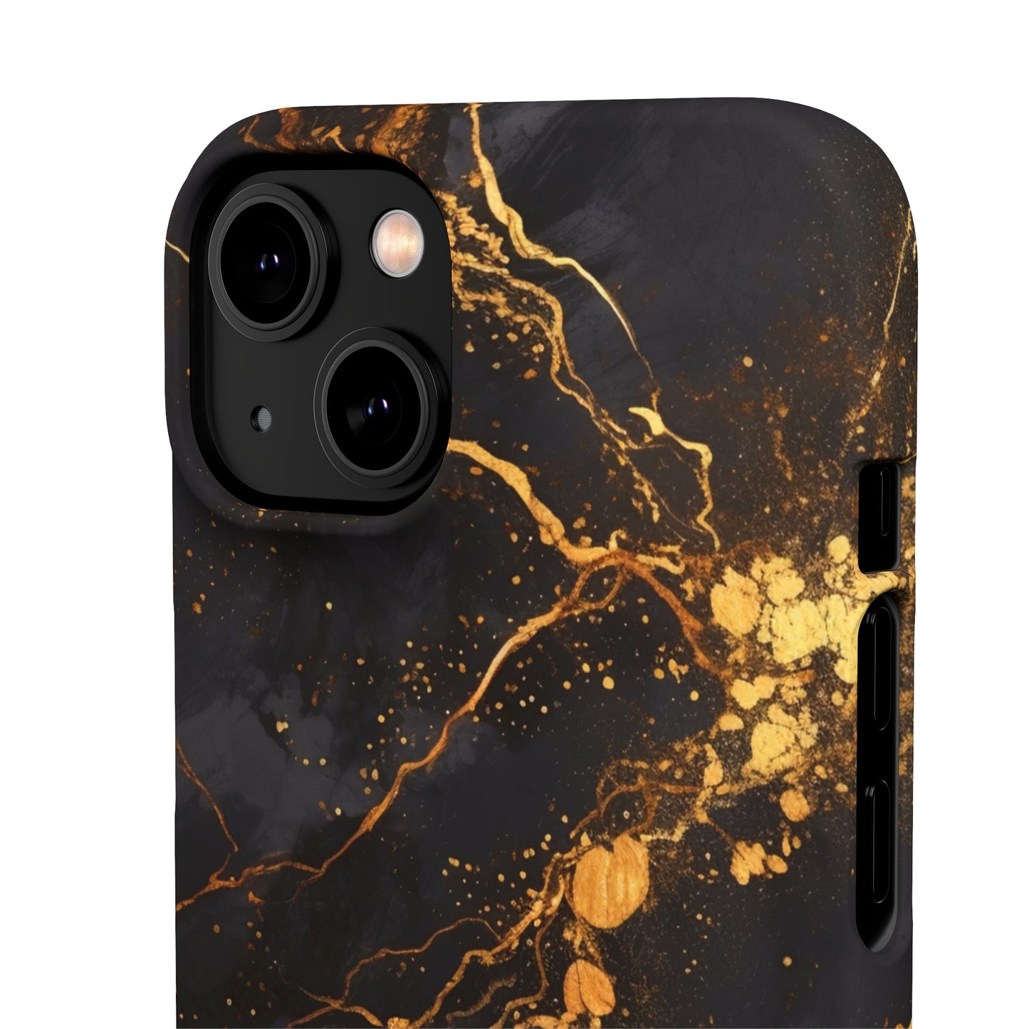 Dark Gold Amber Marble - iPhone Snap Case