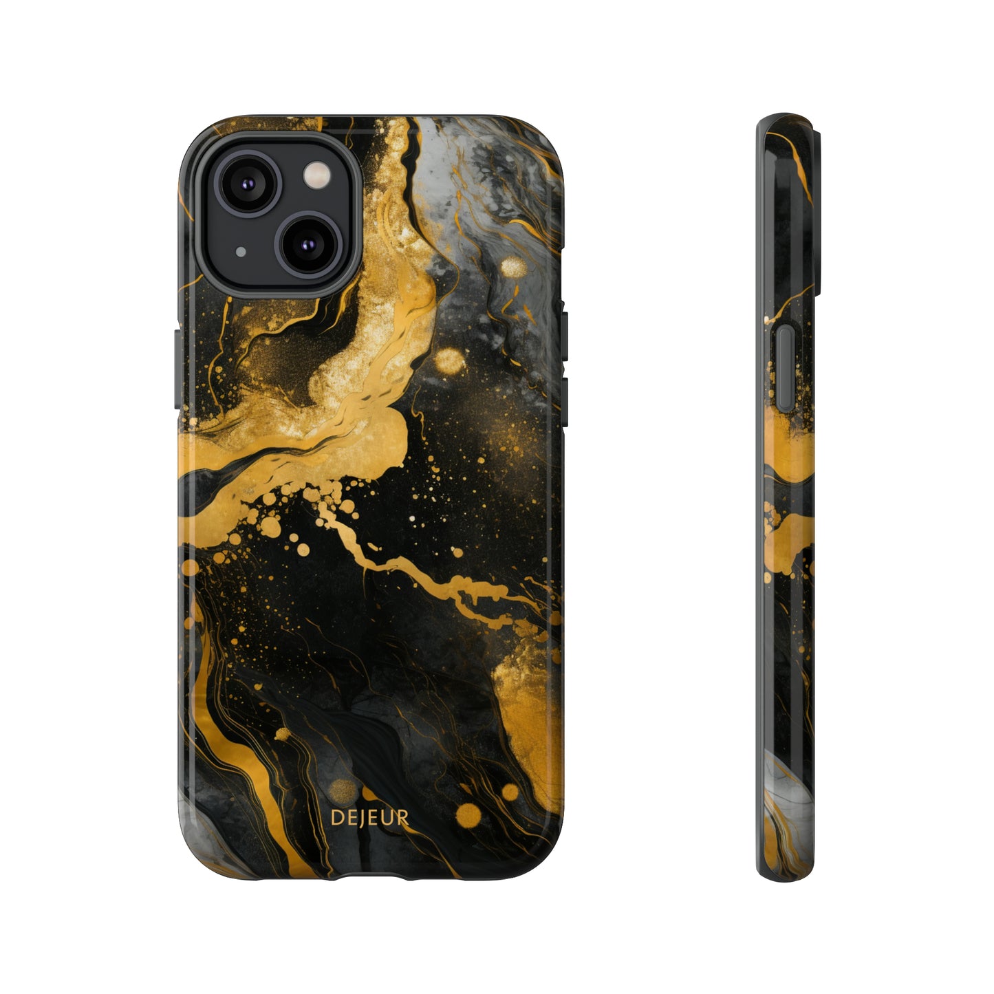 Gold & Black Marble - iPhone Tough Case