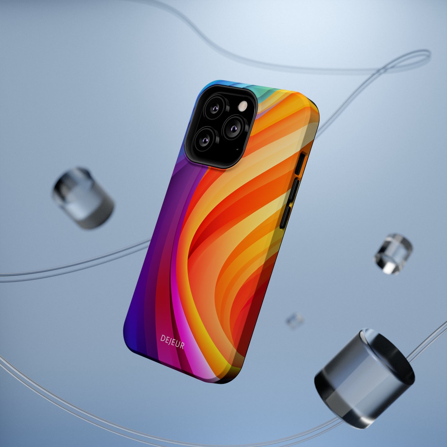 Rainbow Waves - iPhone MagSafe Tough Case