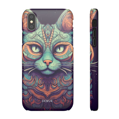 Intricate Aqua Cat - iPhone Snap Case