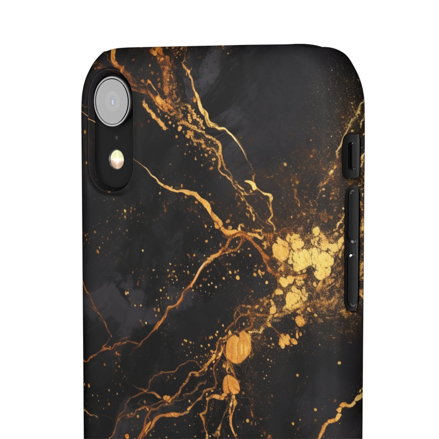 Dark Gold Amber Marble - iPhone Snap Case