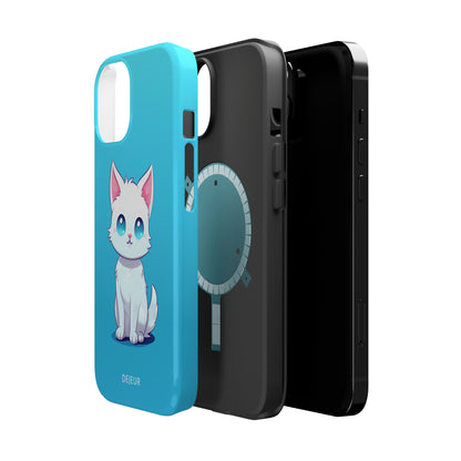 Blue Eyed Cutey Cat - iPhone MagSafe Tough Case