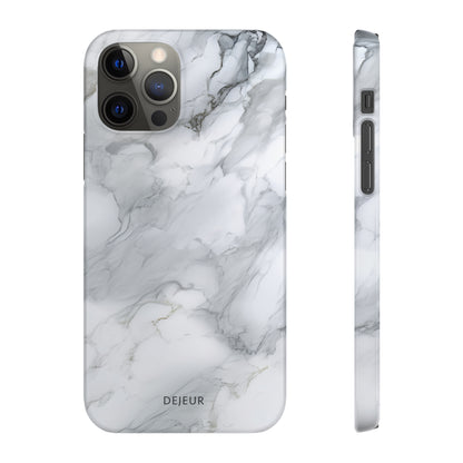 Platinum Silver Marble - iPhone Snap Case