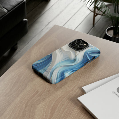 Blue Cream Ripple - iPhone Tough Case