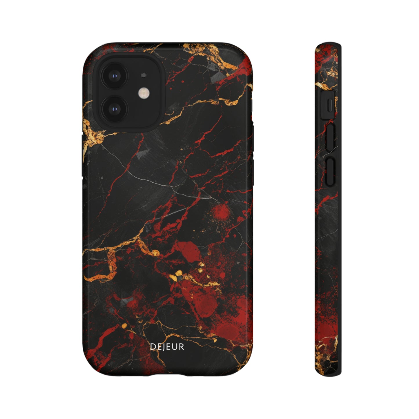 Dark Crimson Marble - iPhone Tough Case