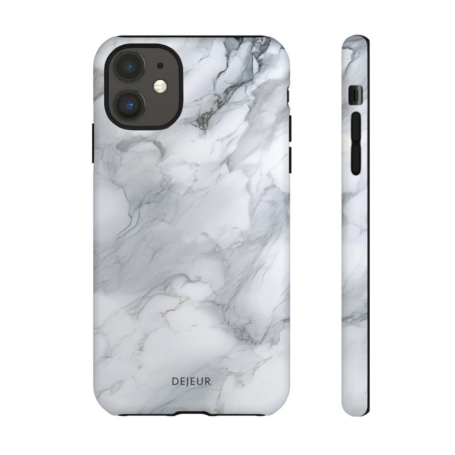 Platinum Silver Marble - iPhone Tough Case