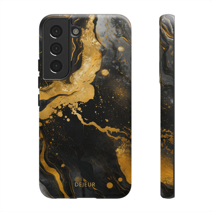 Gold & Black Marble - Samsung Galaxy Tough Case