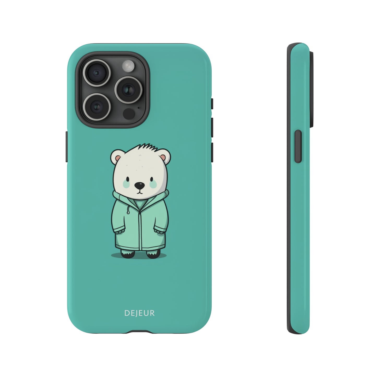 Aqua Coat Bear - iPhone Tough Case