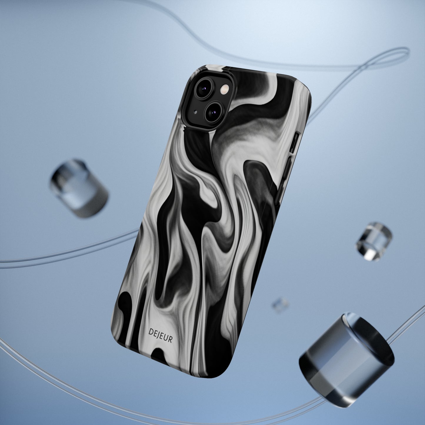 Misty Waves Monochrome - iPhone MagSafe Tough Case