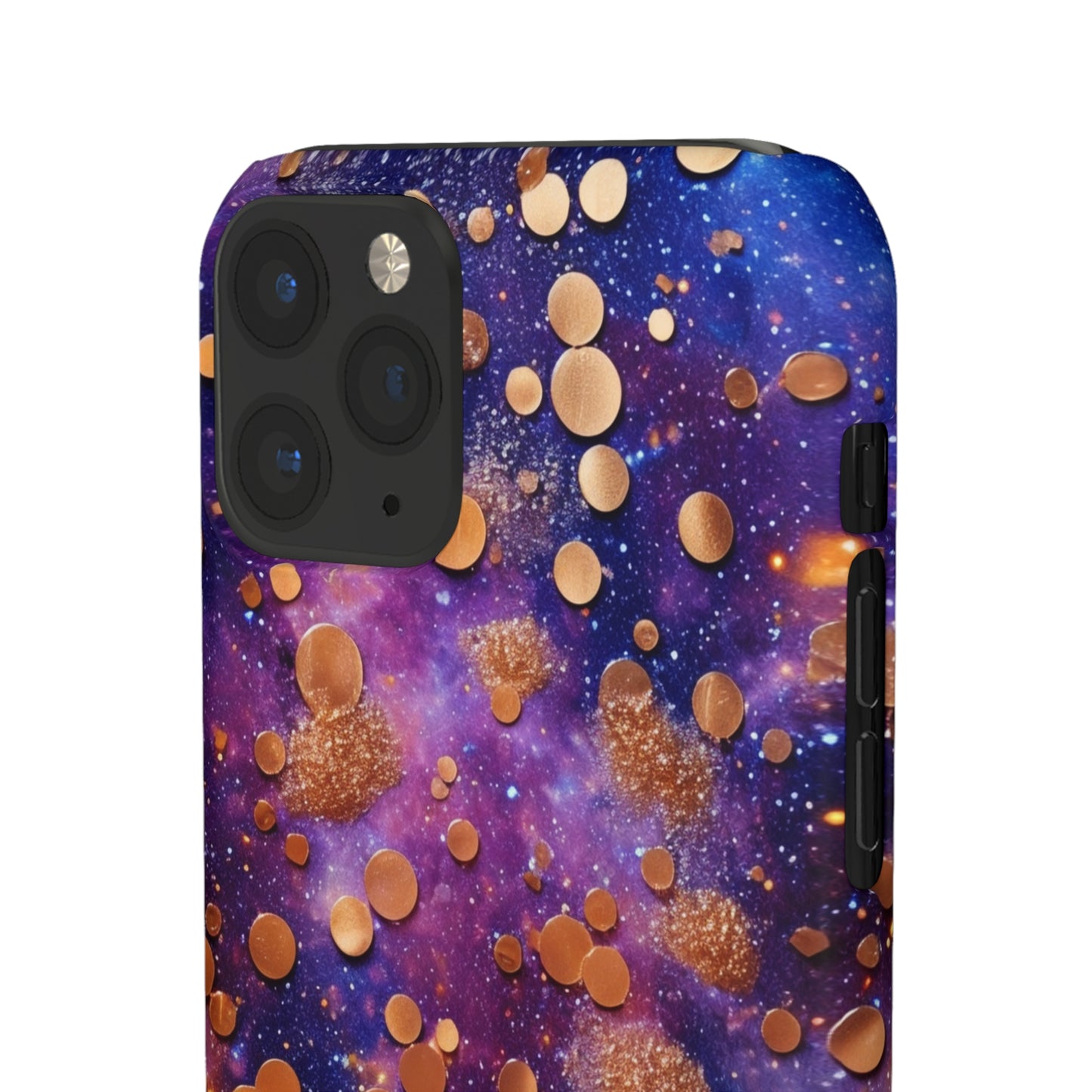 Cosmic Glitter Circles - iPhone Snap Case