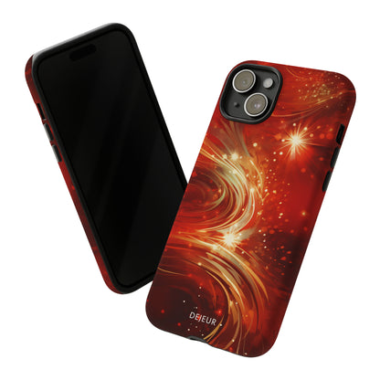 Festive Ruby Swirls  - iPhone Tough Case