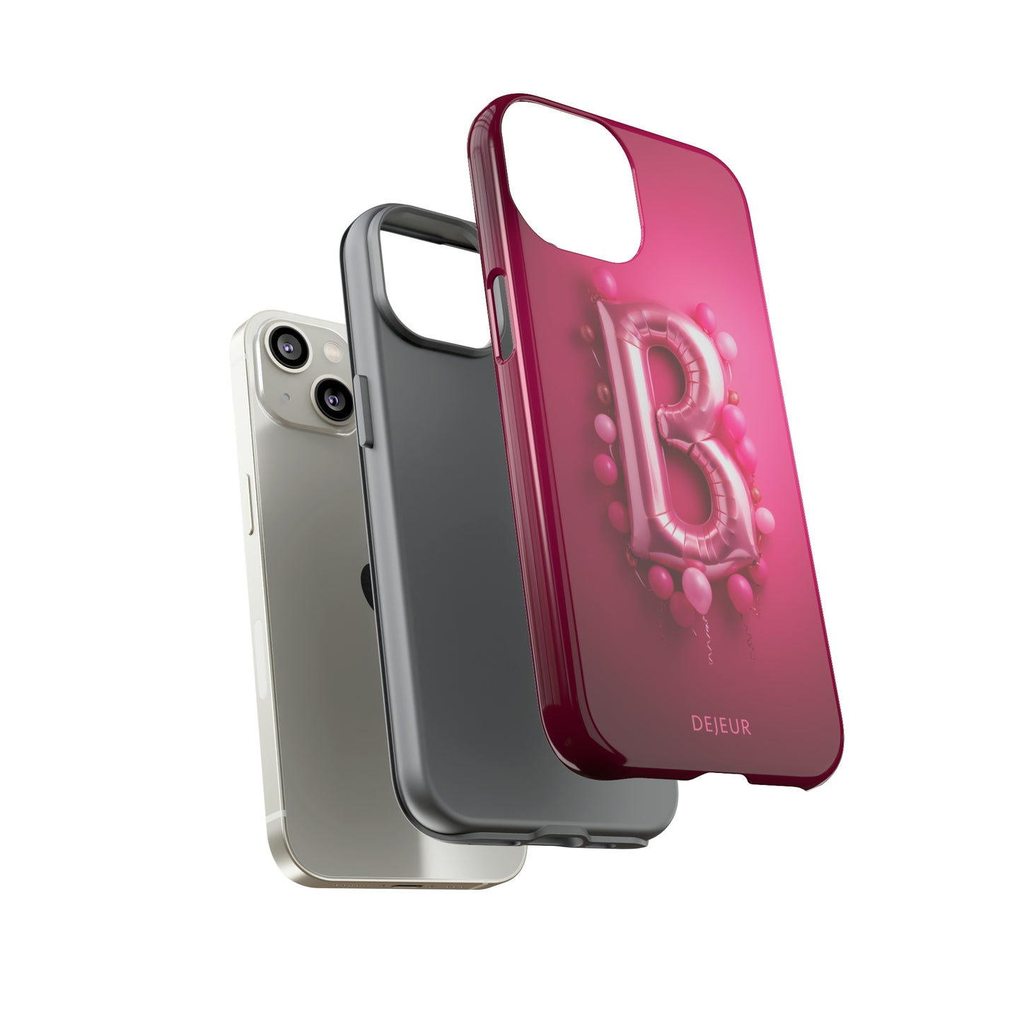 B Magenta Pink Balloons - iPhone Tough Case