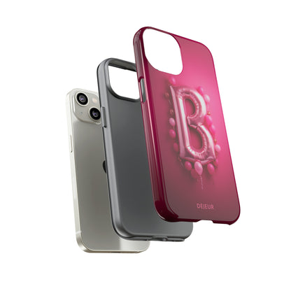 B Magenta Pink Balloons - iPhone Tough Case