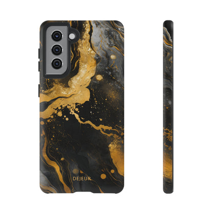 Gold & Black Marble - Samsung Galaxy Tough Case