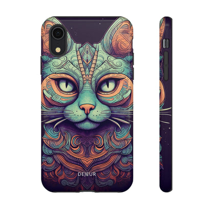 Intricate Aqua Cat - iPhone Tough Case