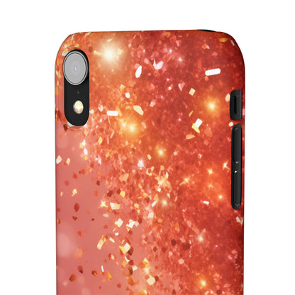 Rose Confetti Glitter - iPhone Snap Case