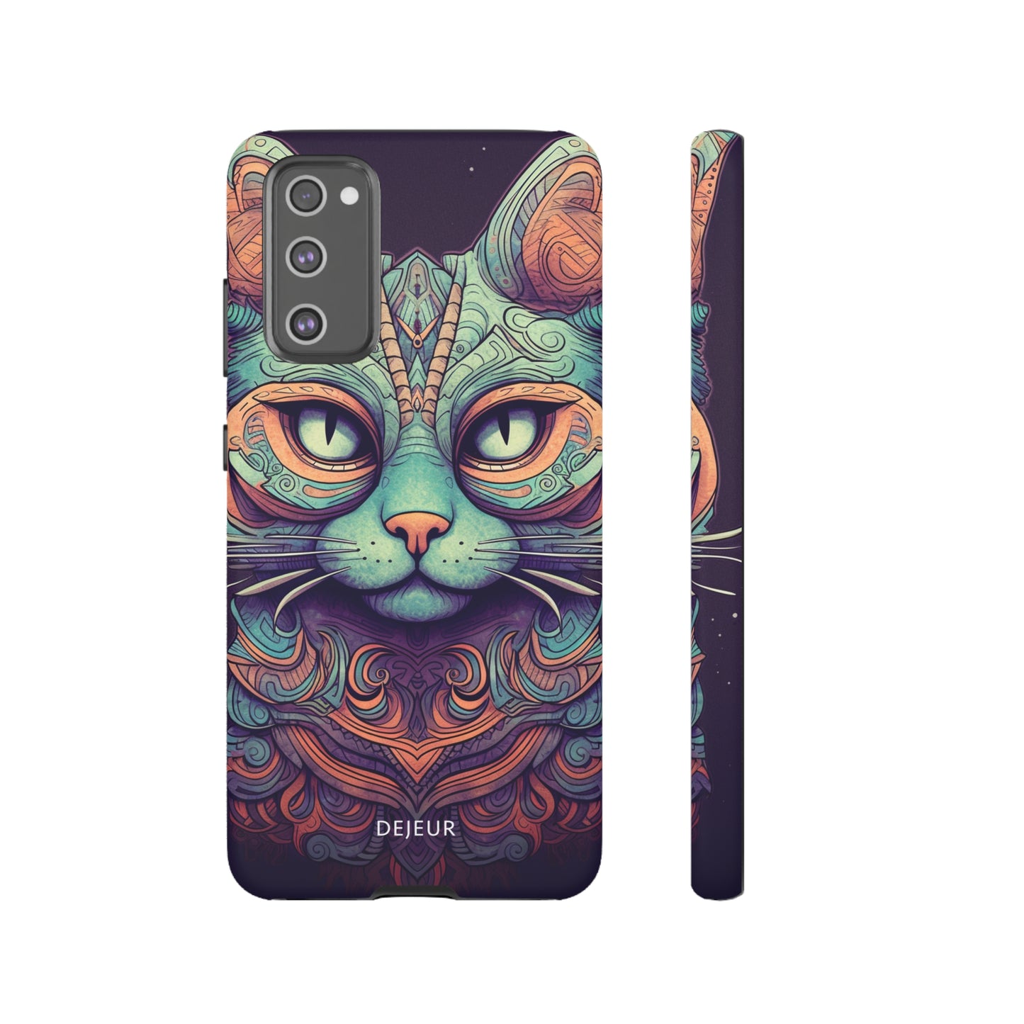 Intricate Aqua Cat - Samsung Galaxy Tough Case