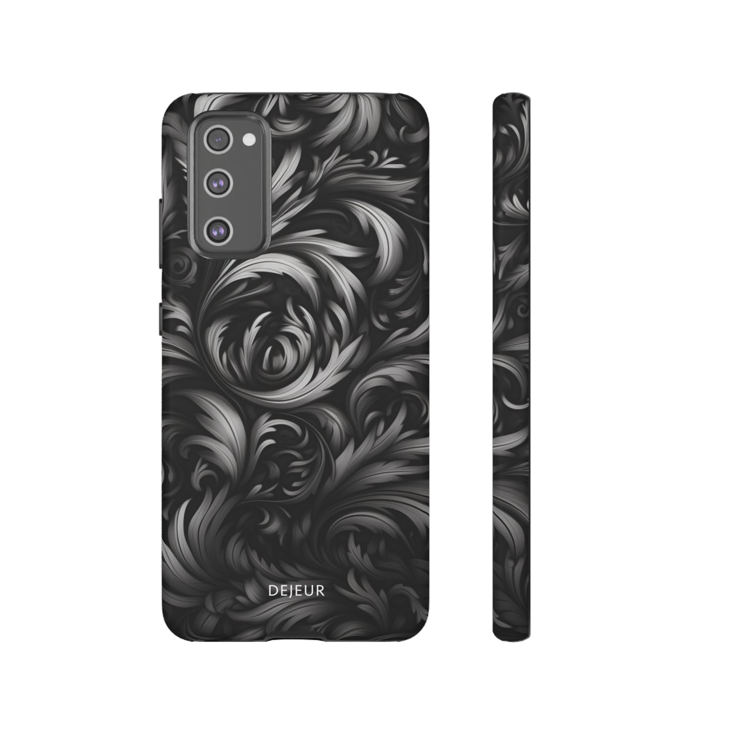 Dark Grey Floral - Samsung Galaxy Tough Case