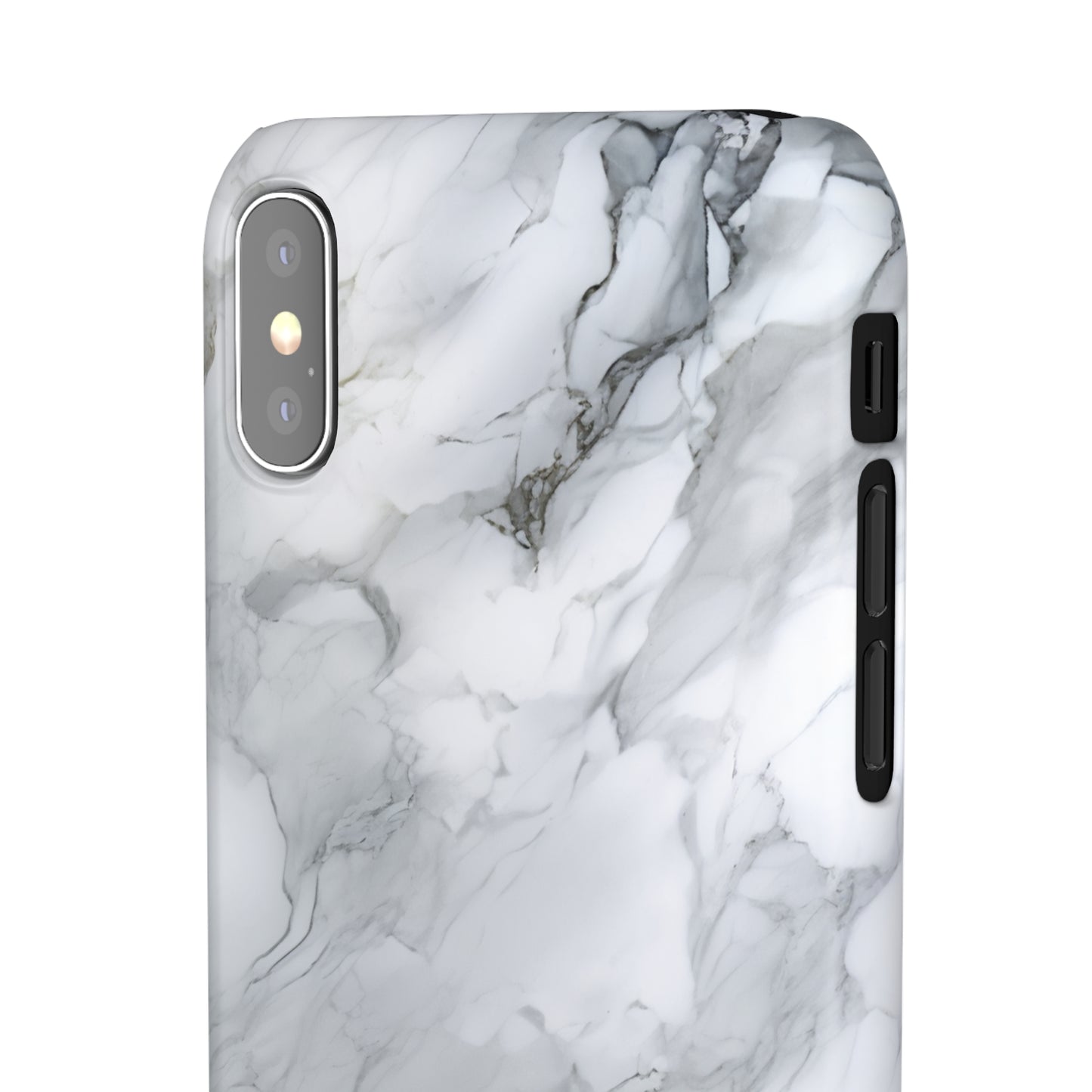 Platinum Silver Marble - iPhone Snap Case