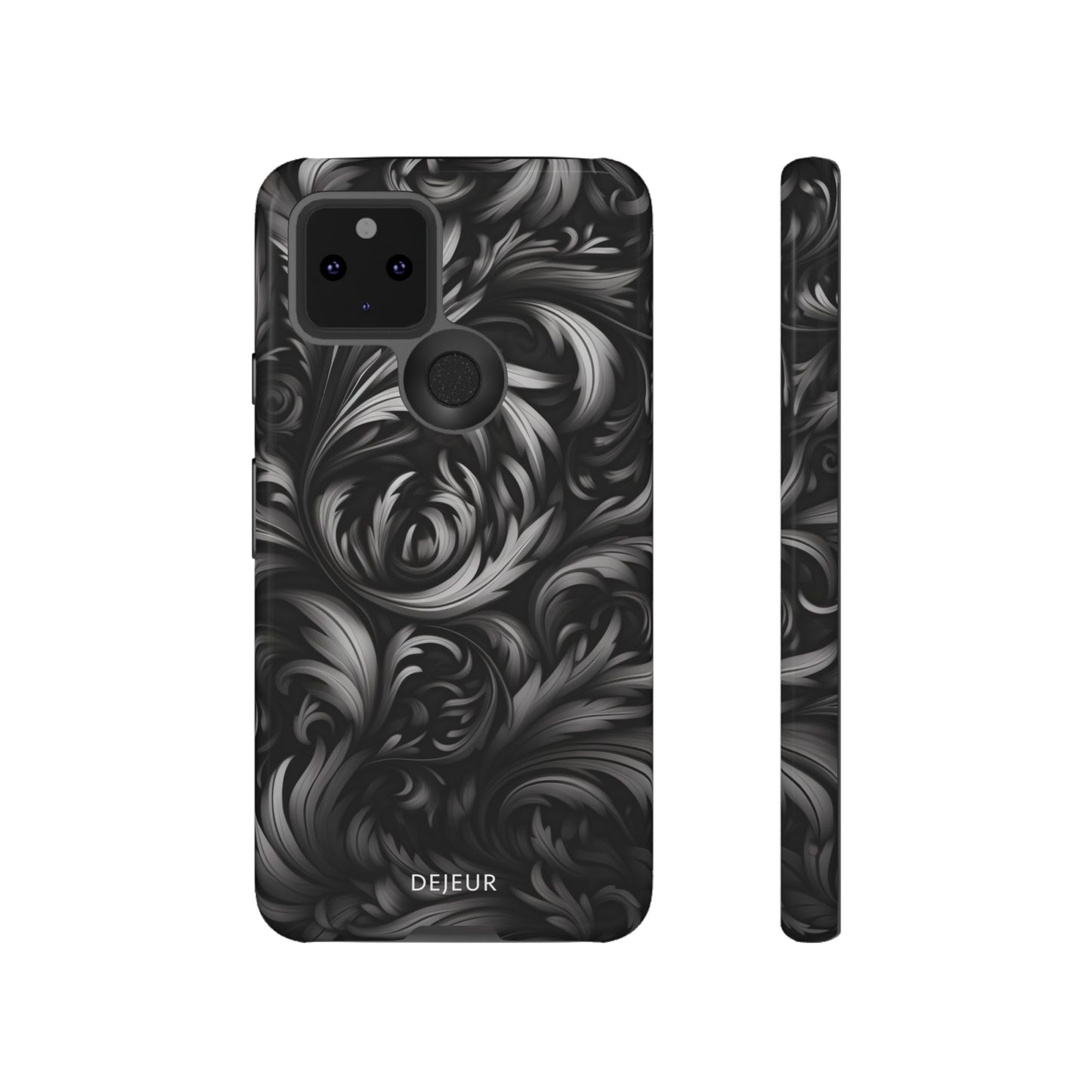 Dark Grey Floral - Google Pixel Tough Case